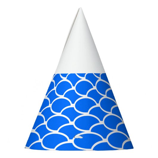 Fun Olüberapping Bright Blue Waves White Cap Partyhütchen (Links)