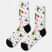 Fun Onkel Elf Name Weihnachten Socken (Linkes Detail)