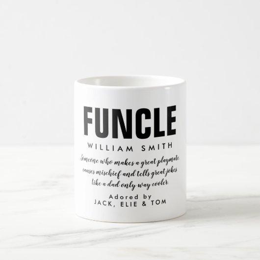 Fun Onkel Zitat Kaffeetasse (Mittel)