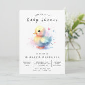 Fun Online Duck Baby Shower Einladung (Stehend Vorderseite)