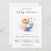 Fun Online Duck Baby Shower Einladung (Vorne/Hinten)