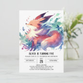 Fun Online Fox Geburtstag Einladung (Stehend Vorderseite)