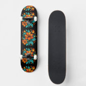 Fun Orange Blume Skateboard (Vorderseite)