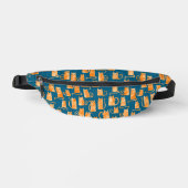 Fun Orange Cat Aquamarin Green Bauchtasche (Vorderseite)