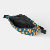 Fun Orange Cat Aquamarin Green Bauchtasche (Offen)