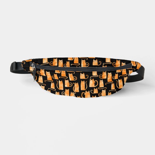 Fun Orange Cat Bauchtasche (Vorderseite)