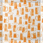 Fun Orange Cat Fliese<br><div class="desc">Niedliche kleine Aquarellorange Ingwerkatzen. Originelle Kunst von Nic Squirrell. Ideal für Tierfreunde.</div>