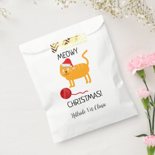 Fun Orange Cat Meowy Weihnachtsbevorzugtasche Geschenktütchen (Versiegelt)