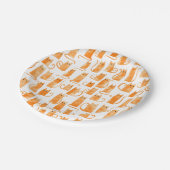 Fun Orange Cat Pappteller (Schrägansicht)