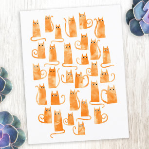 Fun Orange Cat Postkarte