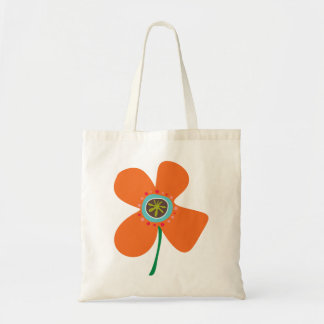 Fun Orange Daisy Pop Sommer Blume Whimsical Niedli Tragetasche