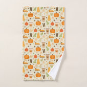 Fun Orange Fall Pattern Badhandtuch Set (Handtuch)