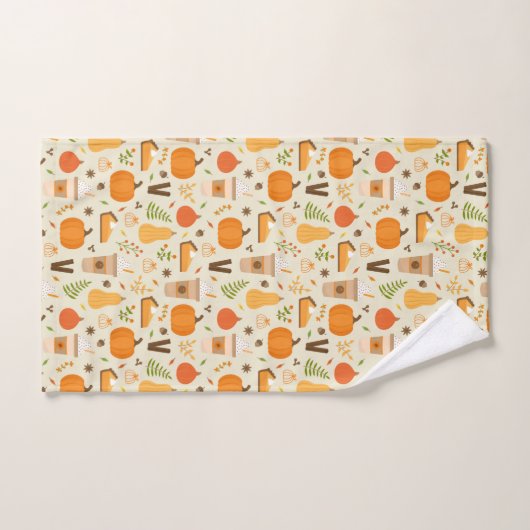 Fun Orange Fall Pattern Badhandtuch Set (Handtuch)