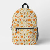 Fun Orange Fall Pattern Bedruckter Rucksack (Vorderseite)