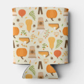 Fun Orange Fall Pattern Dosenkühler (Rückseite)