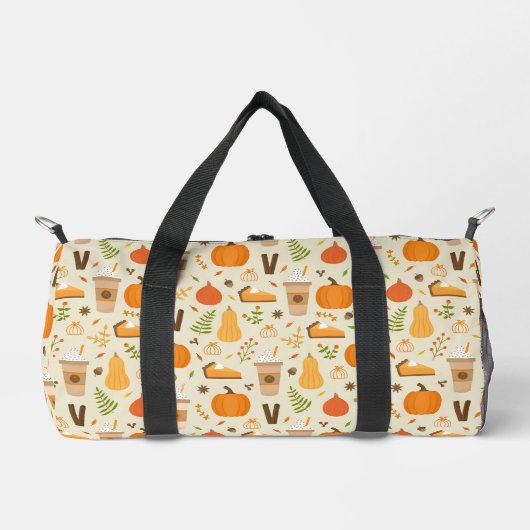 Fun Orange Fall Pattern Duffle Bag (Vorderseite)