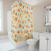 Fun Orange Fall Pattern Duschvorhang (Beispiel)