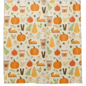 Fun Orange Fall Pattern Duschvorhang (Vorderseite)