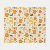 Fun Orange Fall Pattern Fleecedecke (Vorderseite (Horizontal))