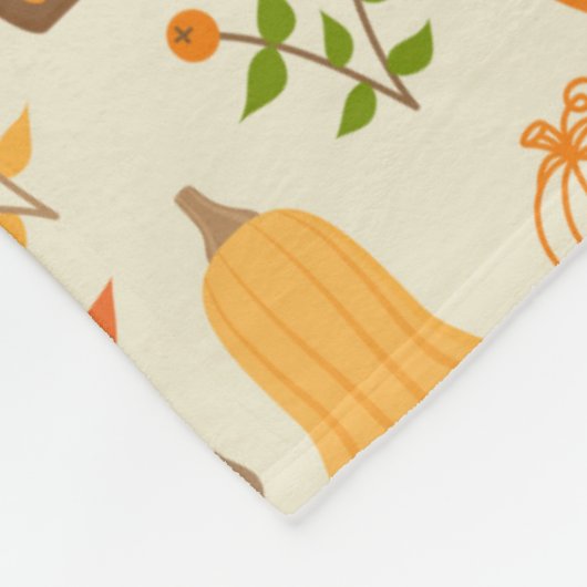 Fun Orange Fall Pattern Fleecedecke (Ecke)
