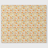 Fun Orange Fall Pattern Geschenkpapier (Flach)