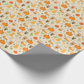 Fun Orange Fall Pattern Geschenkpapier (Ecke)