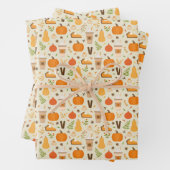 Fun Orange Fall Pattern Geschenkpapier Set (Beispiel)