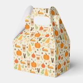 Fun Orange Fall Pattern Geschenkschachtel (Rückseite)