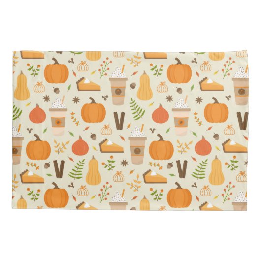 Fun Orange Fall Pattern Kissenbezug (Rückseite)