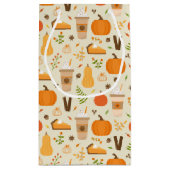 Fun Orange Fall Pattern Kleine Geschenktüte (Rückseite)