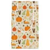 Fun Orange Fall Pattern Kleine Geschenktüte (Vorderseite)