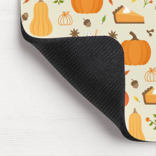 Fun Orange Fall Pattern Mousepad (Ecke)