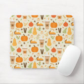 Fun Orange Fall Pattern Mousepad (Mit Mouse)