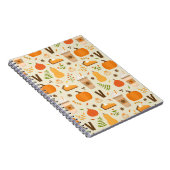 Fun Orange Fall Pattern Notizblock (Rechte Seite)