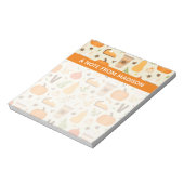Fun Orange Fall Pattern Notizblock (Rotiert)