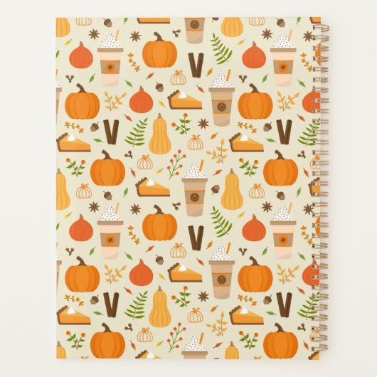 Fun Orange Fall Pattern Planer (Rückseite)