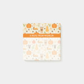 Fun Orange Fall Pattern Post-it Klebezettel (Vorderseite)