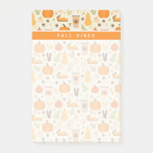 Fun Orange Fall Pattern Post-it Klebezettel (Vorderseite)