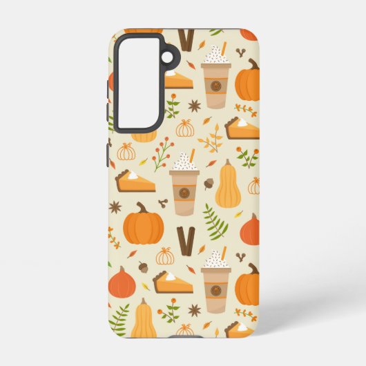 Fun Orange Fall Pattern Samsung Galaxy Hülle (Rückseite)