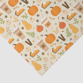 Fun Orange Fall Pattern Seidenpapier (Ausschnitt)