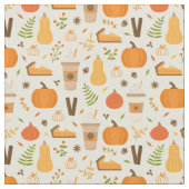 Fun Orange Fall Pattern Stoff (Nahaufnahme)