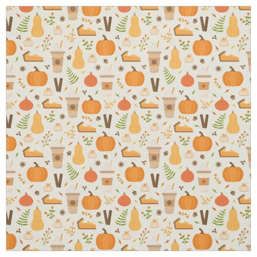Fun Orange Fall Pattern Stoff (Muster)