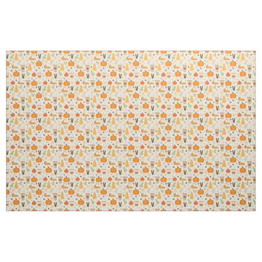 Fun Orange Fall Pattern Stoff (Fat Quarter (45,7 x 55,9 cm))