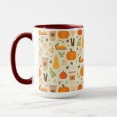 Fun Orange Fall Pattern Tasse (Links)