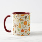 Fun Orange Fall Pattern Tasse (Links)