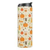 Fun Orange Fall Pattern Thermosbecher (Nach links gedreht)