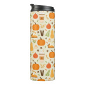 Fun Orange Fall Pattern Thermosbecher (Nach rechts gedreht)