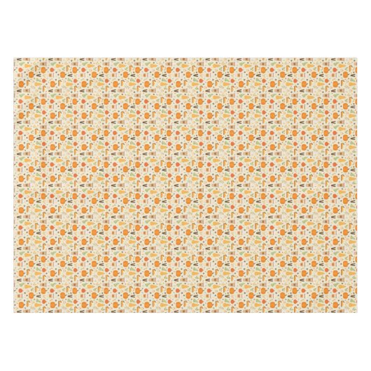 Fun Orange Fall Pattern Tischdecke (Vorderseite (Horizontal))