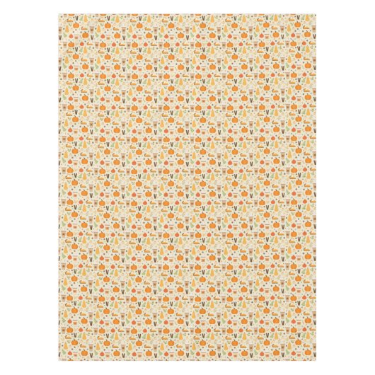 Fun Orange Fall Pattern Tischdecke (Vorderseite)