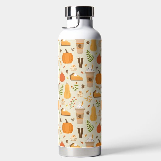 Fun Orange Fall Pattern Trinkflasche (Rechts)